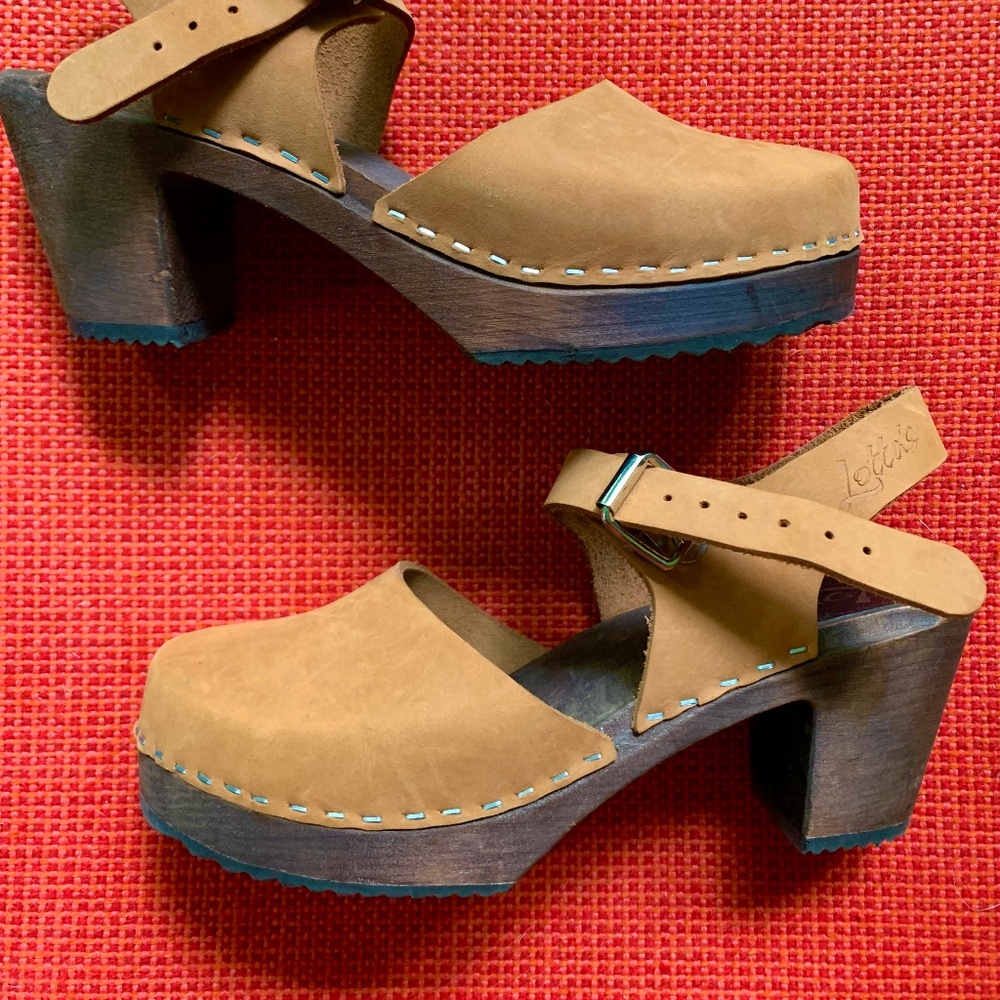 Size 38 Lotta from Stockholm Highwood Brown Clogs in Oiled Nubuck on Brown Base